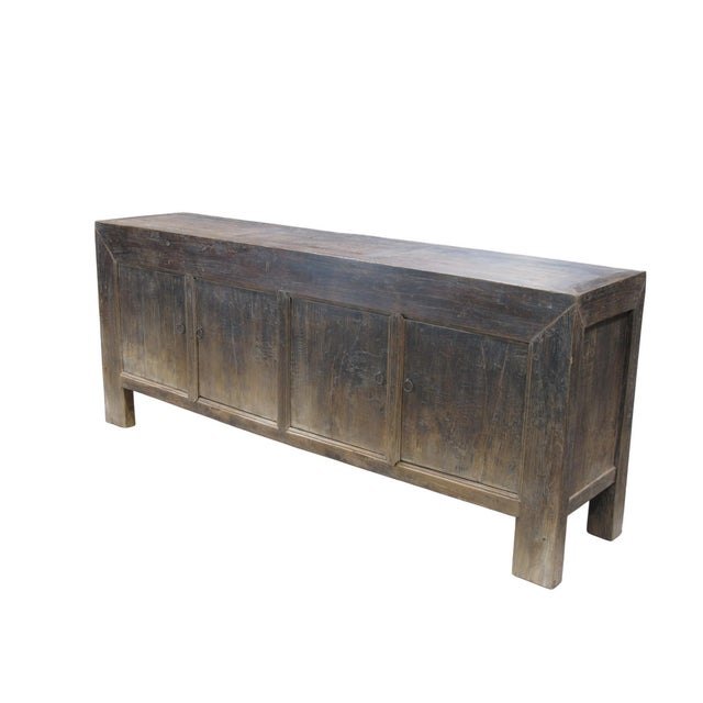 Vintage Distressed Reclaimed Wood Sideboard Cabinet 26 For Sale - Image 4 of 11