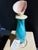 Blue Celestial Meets the Sea Mid-Century Slag Glass Decor-Coastal Art Sculpture For Sale - Image 8 of 8