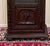 Brown Antique French Breton Bookcase Armoire Linen Cab Wavy Glass Carved Chestnut 19th For Sale - Image 8 of 18