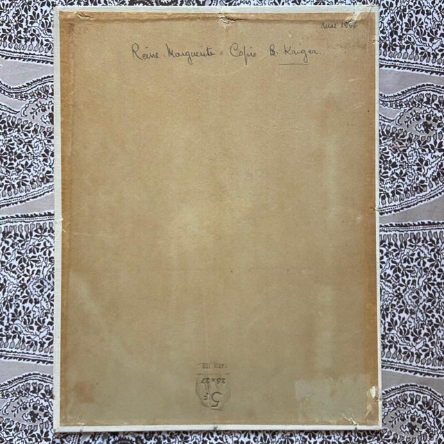 French Artist, Still Life of a Vase of Dahlias, 1960s, Oil on Canvas For Sale - Image 9 of 10