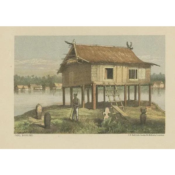 Carl Alfred Bock, Malayan Houses in Sumatra, 1881, Paper For Sale - Image 6 of 7