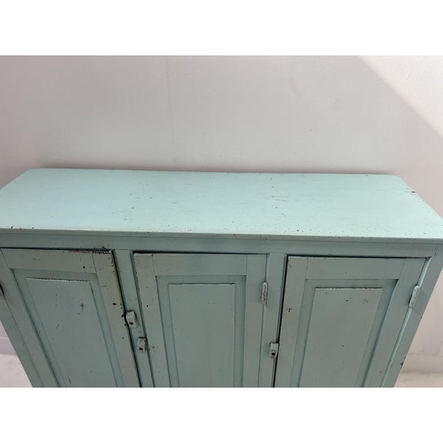 Parisian Kitchen Buffet with Three Doors in Patinated Beechwood For Sale - Image 4 of 11