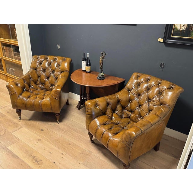 Vintage Club Chairs, 2000s, Set of 2 For Sale - Image 15 of 18