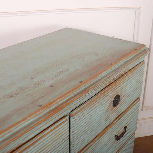 Swedish Fluted Drawer Front Commode For Sale - Image 10 of 11
