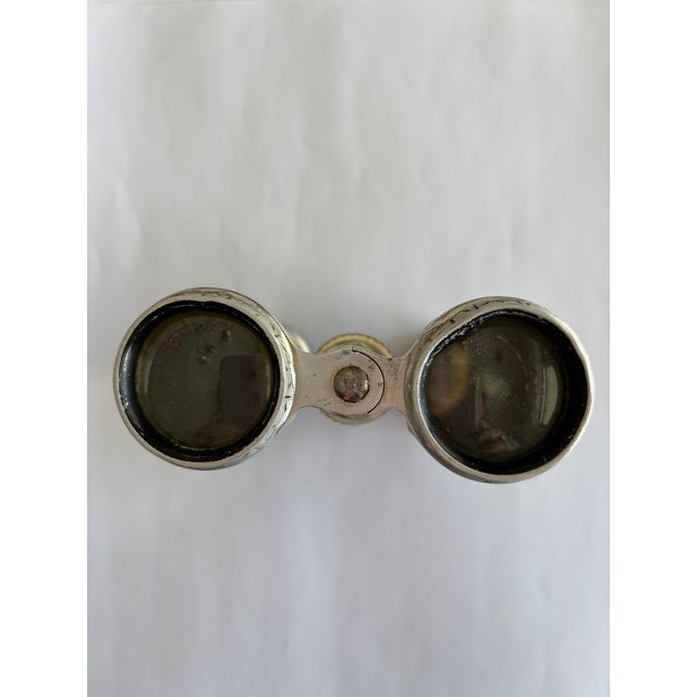 Shell Antique Mother-of-Pearl Opera Glasses, Silver-Plated, C. 1900 For Sale - Image 7 of 8