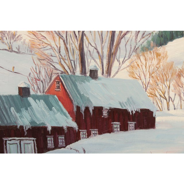 White Ann Yost Whitesell 'Scene in Kutztown' Original Oil Painting For Sale - Image 8 of 12