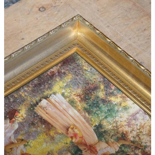 Paper Alfred Glendening Jr., Picking Flowers, Print, Framed For Sale - Image 7 of 10