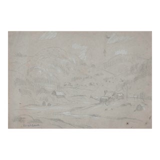 1930s Eliot Clark Blue Ridge Mountain Drawing For Sale