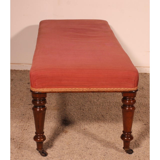 19th Century Mahogany Bench, England For Sale - Image 10 of 13