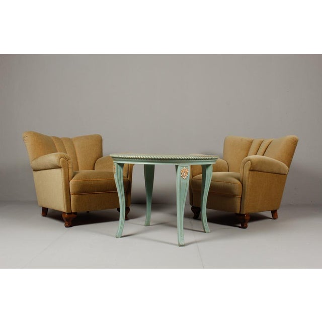 Set of Art Deco Velvet Armchairs, Germany, 1940s For Sale - Image 14 of 15