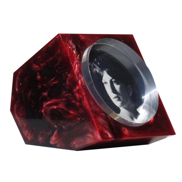 Italian Photo Frame Acrylic Glass, 1950s For Sale