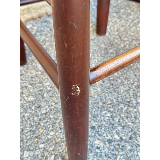 Mid 20th Century Set of 6 French Provincial Ladderback Dining Chairs With Rush Seats For Sale - Image 12 of 12