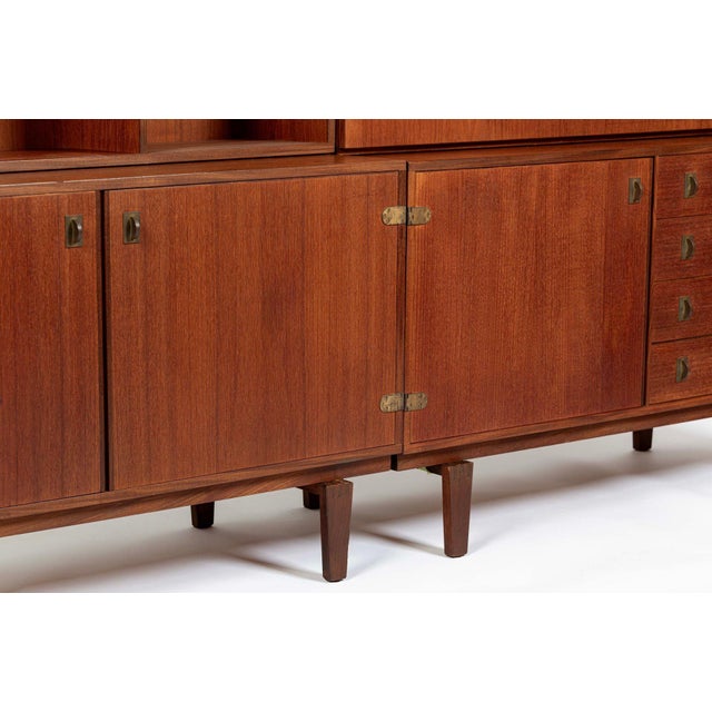 Mid-Century Danish Teak Wall Unit Bookcase by Peter Løvig Nielsen, Pair, 1960s For Sale - Image 16 of 18