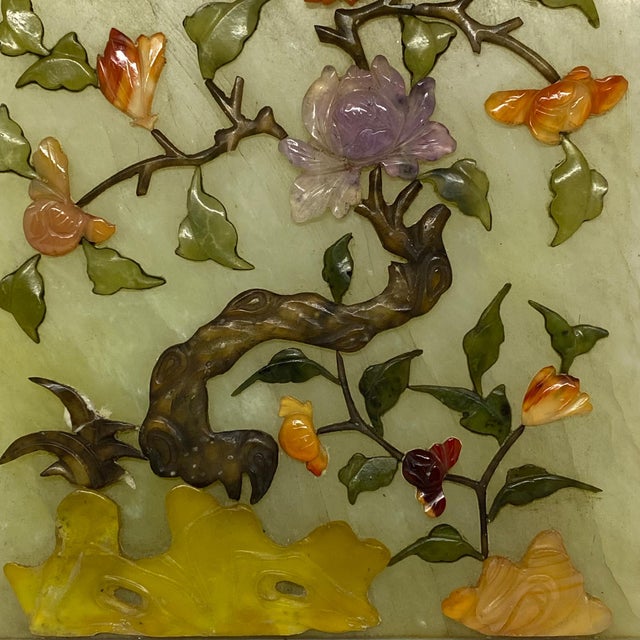 Mughal Jade and Carved Hard Stone Plaque / Panel For Sale - Image 4 of 4