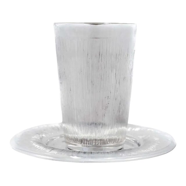 Sterling Kiddush Cup and Plate For Sale