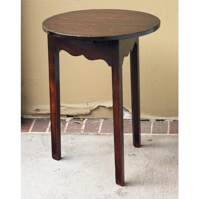 Traditional English Cricket Table of Patinated Oak From the Georgian Era For Sale - Image 3 of 10