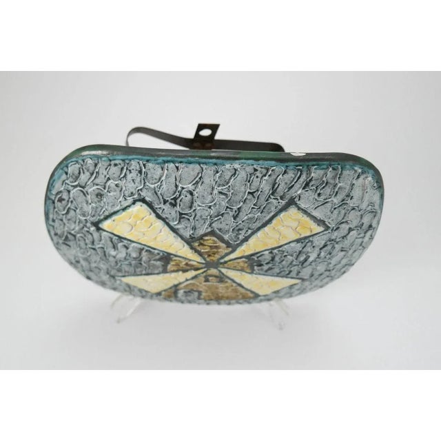 Mid-Century Cortina Glaze Ceramic Wall Light with Windmill Motive, 1970''s. It was designed by the Kiraly ceramicist...