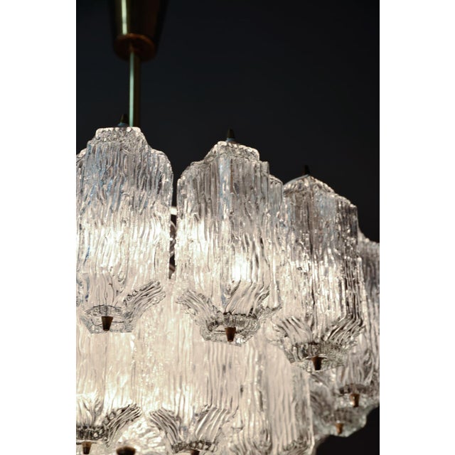 Gold Ice Glass Chandelier from Kalmar, 1950s For Sale - Image 8 of 16