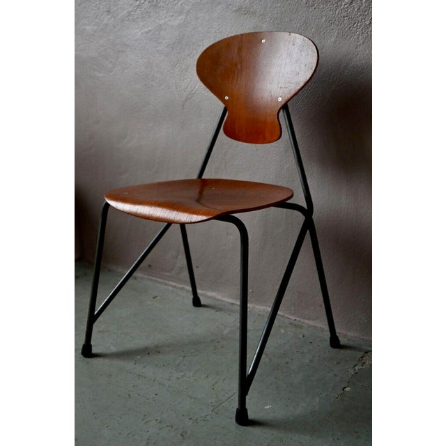 Danish Stackable Chairs by Steen Eiler Rasmussen & Kai Lyngfeldt Larsen for Danbork, 1950s, Set of 4 For Sale - Image 11 of 18