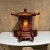1950s Vintage Handcrafted Wood Pagoda Table Lamp For Sale - Image 11 of 17