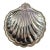 Vintage E & J Leek Silver Plate Clamshell With Frosted Glass Liner For Sale