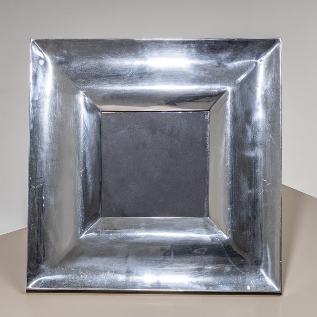 Mid 20th Century Large tabletop picture frame with a back stand and a wide metal border featuring For Sale - Image 4 of 8
