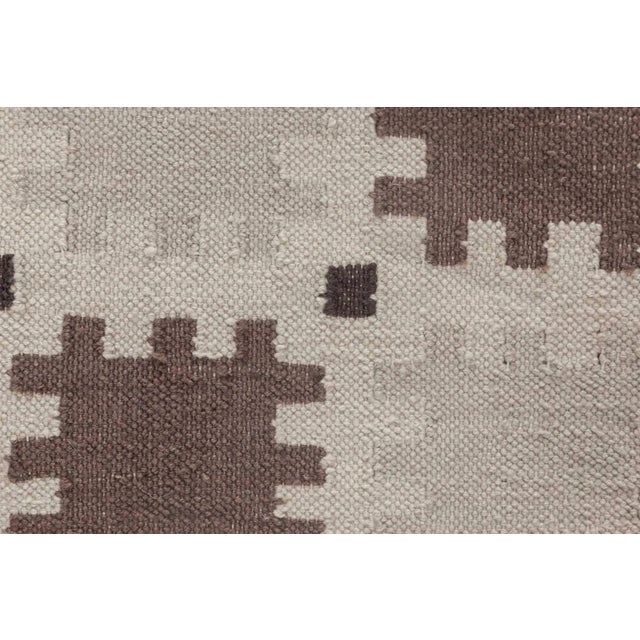 Modern Scandinavian Style Flat-Weave Wool Rug by Doris Leslie Blau Size: 4'1" × 6'2" (124 × 187 cm). Infused with...
