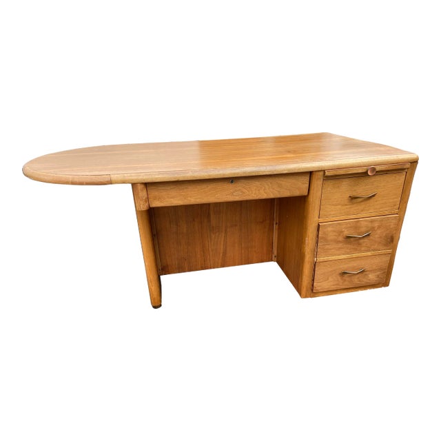 1960s Vintage Art Deco Mid Century Modern Desk For Sale