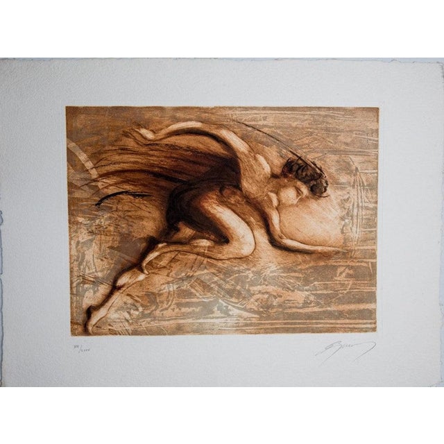 Jean-Marie Guiny, Marathonien, Nude, Etching For Sale - Image 6 of 6
