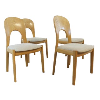 Light Oak Chairs by Niels Koefoed for Koefoeds Møbelfabrik, Set of 4 For Sale
