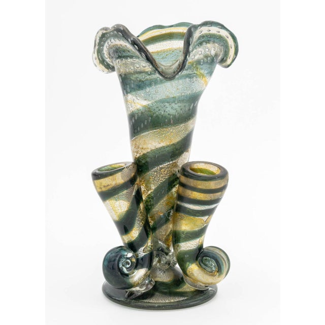Late 20th Century Italian Striped Art Glass Epergne For Sale In New York - Image 6 of 8