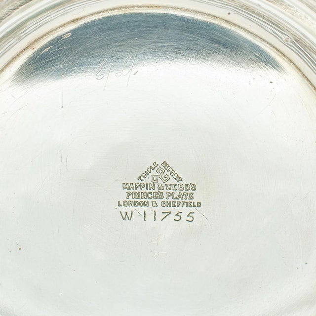 1910s Antique Edwardian English Silver Plate Wine Bottle Holder For Sale - Image 9 of 10