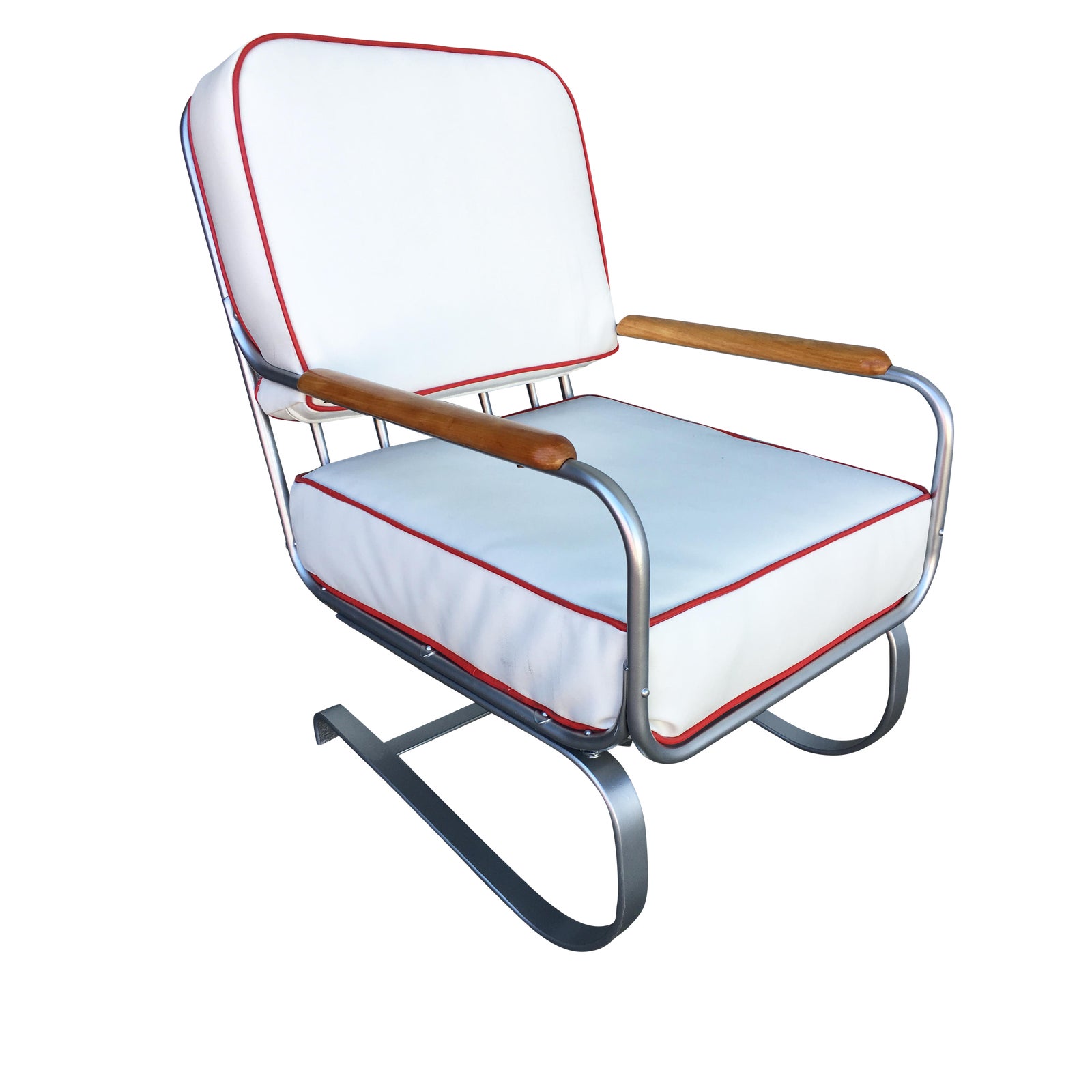 1930s Chrome Art Deco Springer Rocking Chair | Chairish
