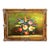 Colorful Floral Still Life Painting – Vibrant Flower Bouquet in an Ornate Gold Leaf Frame For Sale