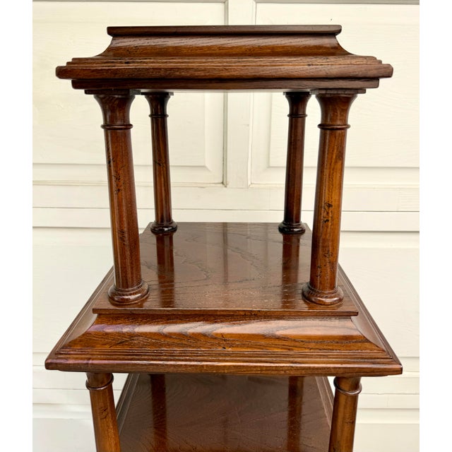Brown Late 20th Century Baker Furniture Architectural Graduated Tier Étagère For Sale - Image 8 of 12