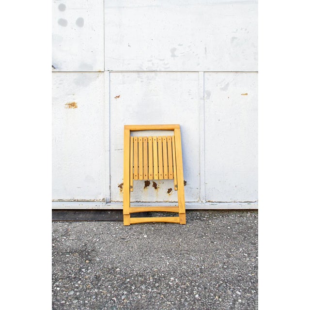Trieste Folding Chairs in Beech by Aldo Jacober for Bazzani, Italy, 1960s, Set of 3 For Sale - Image 6 of 10