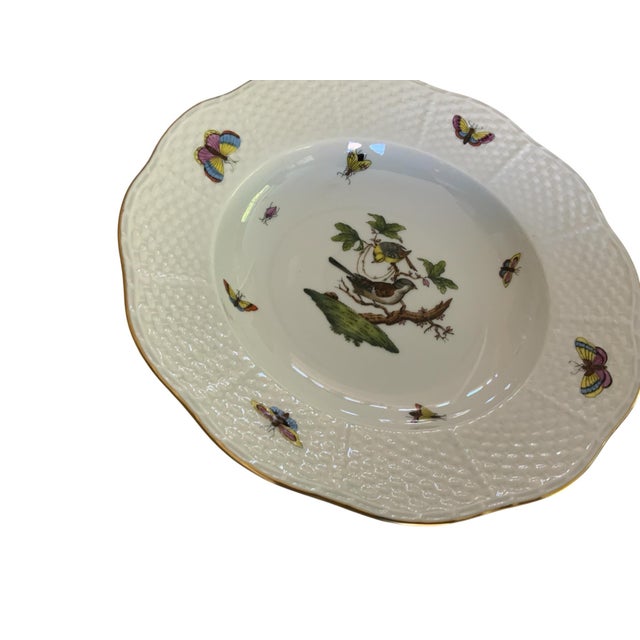 White Herand Rothschild Bird Complete Set of 12 8" Soup Plate Porcelain Ro/504 Made in Hungary For Sale - Image 8 of 11