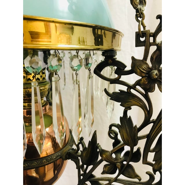 19th Century Victorian Oil Lamp Converted to Electric Chairish