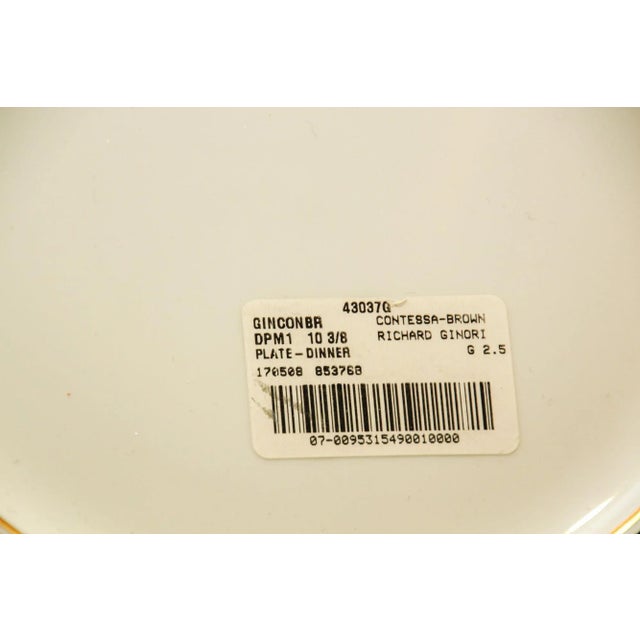 Richard Ginori Contessa Brown and Gold Porcelain Dinner Service, 93 Pieces, Italy, 1980s For Sale - Image 10 of 12