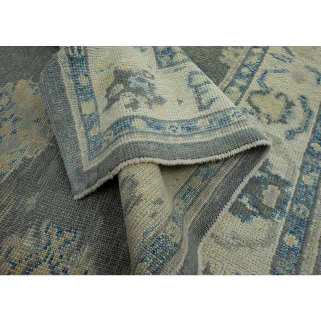 Textile Turkish Oushak Square Rug 5'3" x 5'10" #17042 For Sale - Image 7 of 8