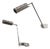 Italian Articulated Wall Lights in Chromed Metal, 1970s, Set of 2 For Sale