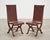 Brown Set of Eight French Provincial Leather Oak Curule Dining Chairs For Sale - Image 8 of 18