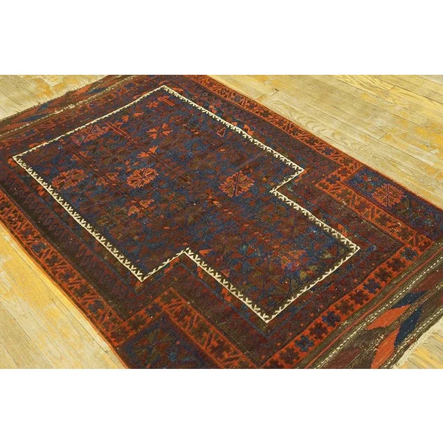 Tribal Antique Baluhch Turkmen Rug For Sale - Image 3 of 6