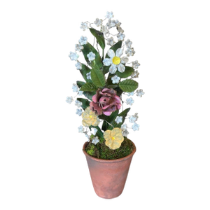 Metal Hand-Crafted Floral Sculpture