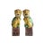 Antique Chinese Foo Dog / Guardian Lion Mustard and Green Figurines - a Pair For Sale - Image 12 of 12