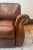 Vintage Traditional Chocolate Brown Leather Club Chair Recliner With Brass Nailhead Trim For Sale - Image 4 of 16