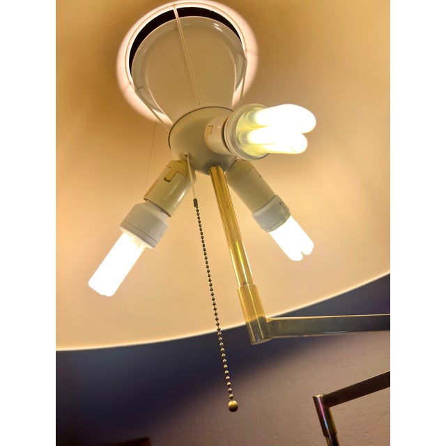 Beige Mid-Century Modern Brass Floor Lamp with Swivel Arm from Gebrüder Knappstein Leuchten, 1960s For Sale - Image 8 of 12