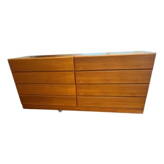1970s Danish Teak Long Chest Vitre of Denmark For Sale