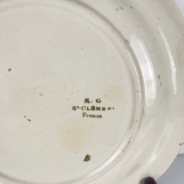 Barbotine Fruit Plates from KG St Clément, Late 19th Century, Set of 4 For Sale - Image 14 of 18