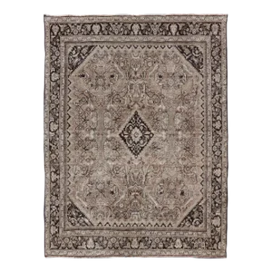 Sultanabad-Mahal Vintage Persian Rug With Sub-Geometric Diamond Design 9'3" X 12'9"